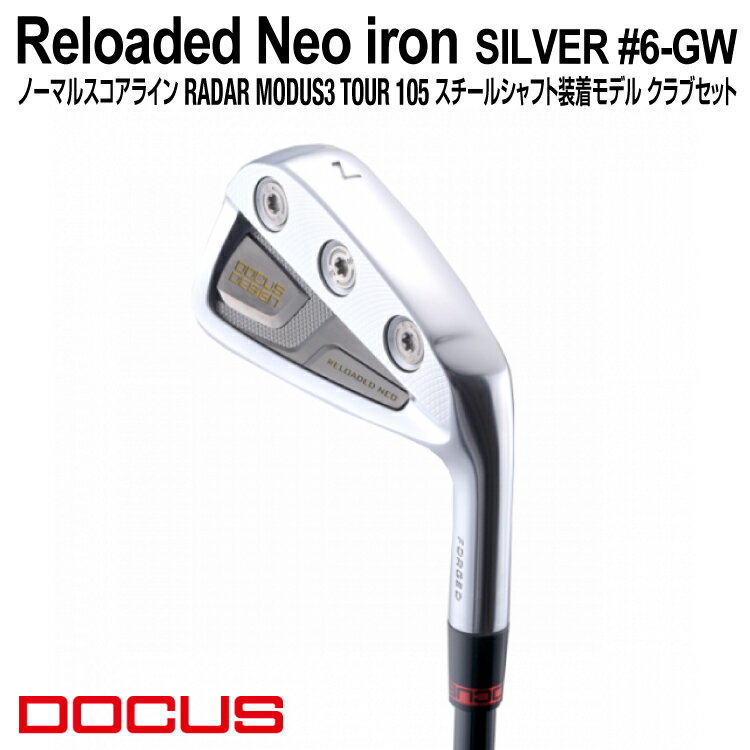 【ふるさと納税】ゴルフクラブ Reloaded Neo iron SILVER #6-GW ノーマルスコアライン RADAR MODUS3 TOUR 105スチールシャフト装着モデル クラブセット | ゴルフ DOCUS クラブ アイアン ゴルフ用品 スポーツ スポーツ用品 ドゥーカス ギフト 贈答 景品 _FO15