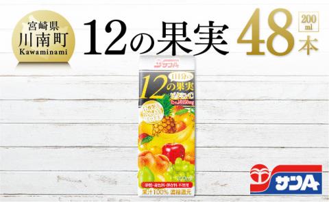 『サンA１日分の12の果実』48本セット【ジュース 果汁100％ ミックスジュース フルーツジュース】[F3025]