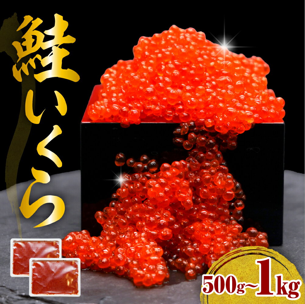 【ふるさと納税】 鮭いくら 醤油漬け 小分け 【 内容量が選べる 】( 250g × 2箱 / 4箱 ) | 500g 1kg いくら 大容量 ikura だし風味 冷凍 鮭卵 魚卵 いくら丼 魚介 海鮮 海の幸 海産物 レビューキャンペーン 家庭用 訳あり お取り寄せ 送料無料 えりも町