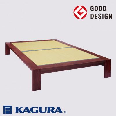 ふるさと納税 常陸大宮市 【家具蔵】タタミベッドモデルノヘッドレス ダブル ウォールナット材