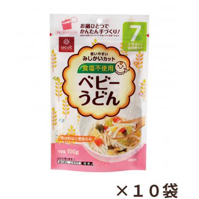 ふるさと納税 中央市 【はくばく】ベビーうどん　100g×10袋