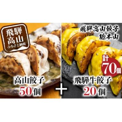 ふるさと納税 高山市 高山餃子50個 &amp;飛騨牛肉餃子20個の食べ比べセット TR3492