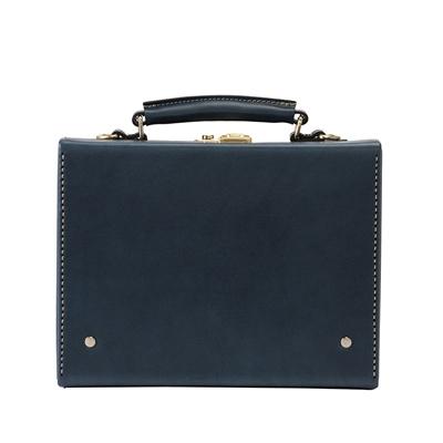 ふるさと納税 豊岡市 豊岡鞄　豆アタッシュケース　イタリアブッテーロ　ブルー