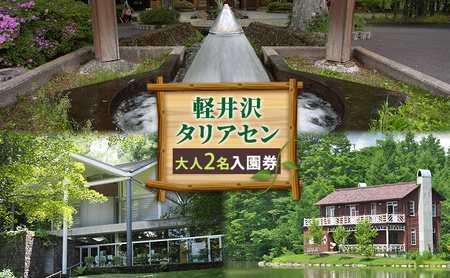 チケット 軽井沢タリアセン 大人2名 入園券 チケット