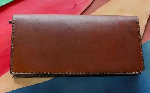 【neoclassic】 牛本革 ロングウォレット （Dark Brown） 牛革 本革 レザー 姫路レザー 財布 長財布 ウォレット ハンドメイド スリムデザイン 北海道 小樽市