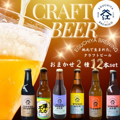 
霞ヶ浦エリアの醸造所　江口屋醸造所のクラフトビール2種12本セット【1415197】
