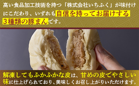 関西風 豚まん セット！贅沢 ３種類 食べ比べ（豚まん 3個、肉汁 豚まん 3個、フカヒレ 豚まん 3個）総菜 夜食 小腹を満たす 冷凍 美味しい 大容量 肉まん お得 たっぷり ボリューム 簡単調理