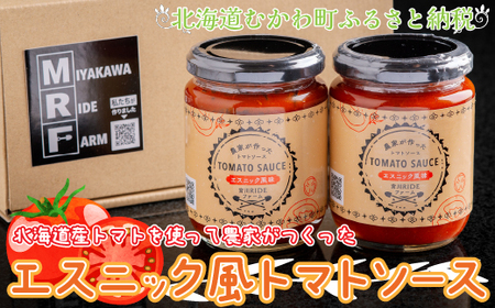 北海道産トマトを使って農家がつくったエスニック風トマトソース2本セット 【 ふるさと納税 人気 おすすめ ランキング トマトソース とまと トマト 完熟 エスニック セット 農家 北海道 むかわ町 送