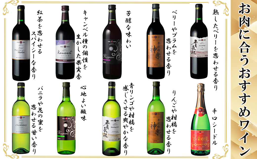 エーデルワイン お肉に合うおすすめワイン2本セット 赤ワイン 白ワイン 【1981】