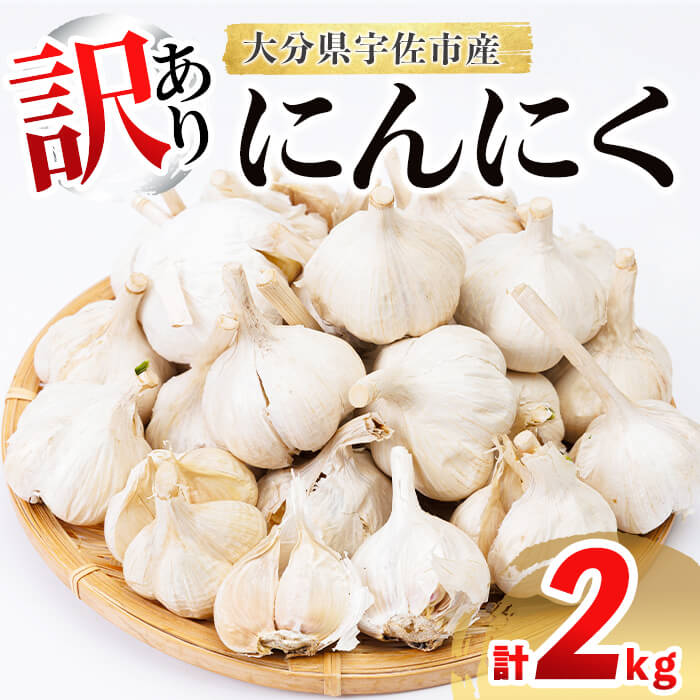 【ふるさと納税】 ＜先行予約受付中！6月中旬以降順次発送予定＞＜訳あり＞ニンニク (計2kg)にんにく 野菜 ガーリック【118500400】【両院農産】