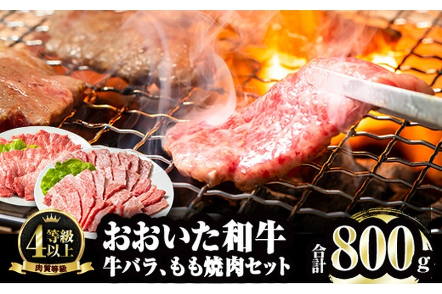 おおいた和牛 バラ もも 焼肉 セット (合計800g・バラ400g+もも400g) 国産 牛肉 肉 霜降り A4 和牛 ブランド牛 冷凍 BBQ 大分県 佐伯市  【FW005】【 (株)ミートクレスト】