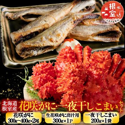 ふるさと納税 根室市 【北海道根室産】花咲カニ・一夜干しこまいセット A-76007