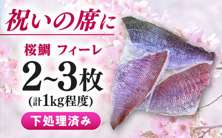天然 桜鯛 フィーレ 1kg 下処理済 鯛 真鯛 サクラダイ 新鮮たい桜鯛タイ [WCS002]