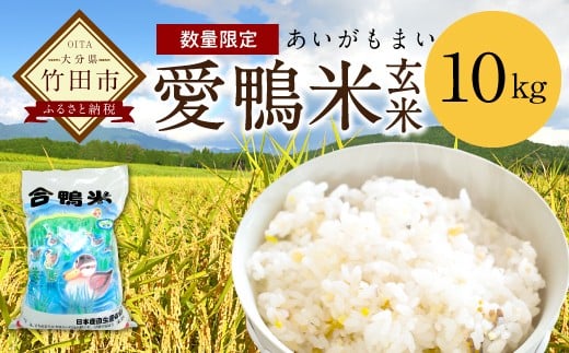 
〈令和6年産〉愛鴨米 玄米 10kg【2024年10月上旬～2025年10月上旬発送予定】
