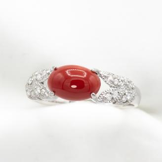 サンゴ リング K10WG （13387）