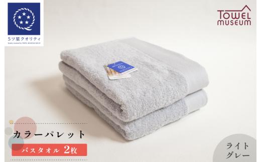 カラーパレット　バスタオル2枚セット（ライトグレー） [I001730BT2LGY]