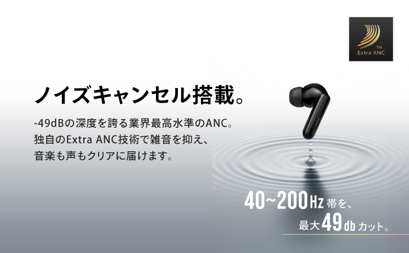 FUNLOGY Earbuds / 完全ワイヤレスイヤホン　ブラック　音楽 イヤホン ワイヤレス 急速充電 軽量 低遅延 IPX5防水 防汗 通勤 通学 千葉県 千葉市