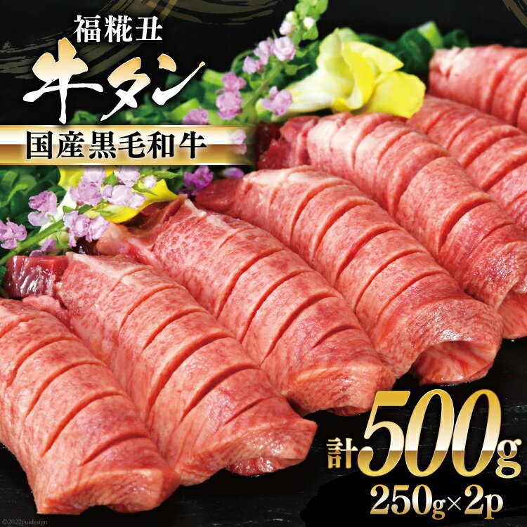 【ふるさと納税】牛タン 国産黒毛和牛 「福糀丑(ふっこううし)」計500g(250g×2p) [アーバン 宮城県 気仙沼市 20563831] 国産 牛たん 和牛 芯たん スライス 厚切り 味付き 冷凍 感想