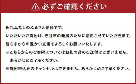 茨城県 守谷市への寄付 5,000円（返礼品はありません）