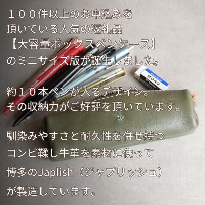 ふるさと納税 福岡市 【革工房Japlish】ミニサイズXSペンケース【チョコ】収納力に優れた革筆箱 EJ08VC02 |  | 01