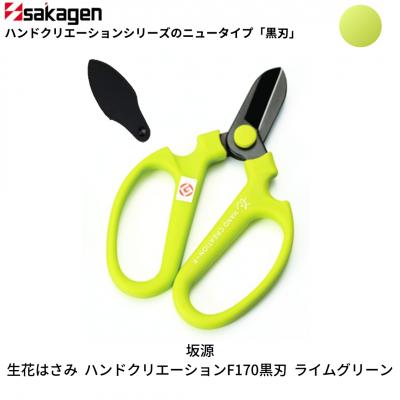 ふるさと納税 三条市 生花はさみ ハンドクリエーションF170黒刃 ライムグリーン 花ハサミ [坂源] 【011S130】