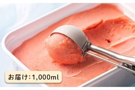 糸島産濃厚あまおうジェラート1000ml《糸島》【南国フルーツ株式会社】 [AIK005] ジェラート アイス アイスクリーム 業務用 いちご 苺 あまおう