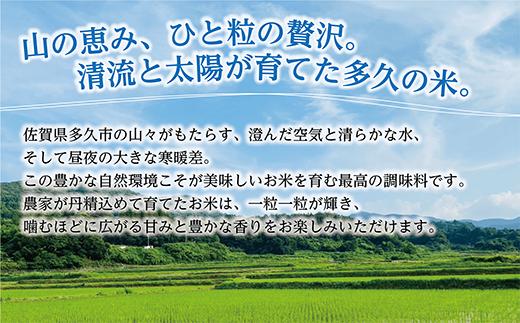 山の恵み、ひと粒の贅沢。清流と太陽が育てた多久の米。 ※画像はイメージです。