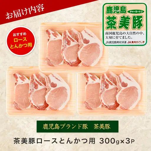 鹿児島茶美豚ロース とんかつ用900g JAいぶすき IB045-003 L-1401 国産 豚肉