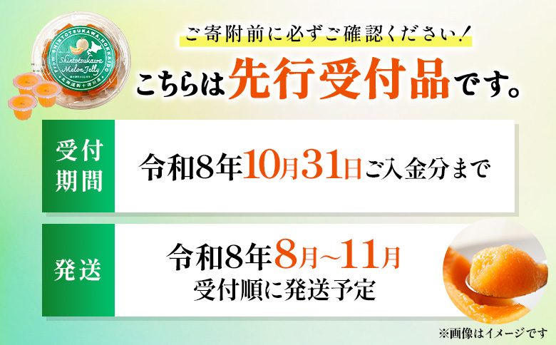 先行受付 ミニメロンゼリー 5パック（各15個入） ｜ オンライン 申請 ふるさと納税 北海道 新十津川 北海道産 メロンゼリー ゼリー メロン 赤肉メロン 赤肉 ひとくちゼリー 子供 こども スイー