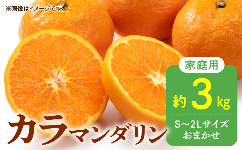 DZ6214_【2026年先行予約】ご家庭用 カラマンダリン なつみ S～2Lサイズ 大きさお任せ 約3kg