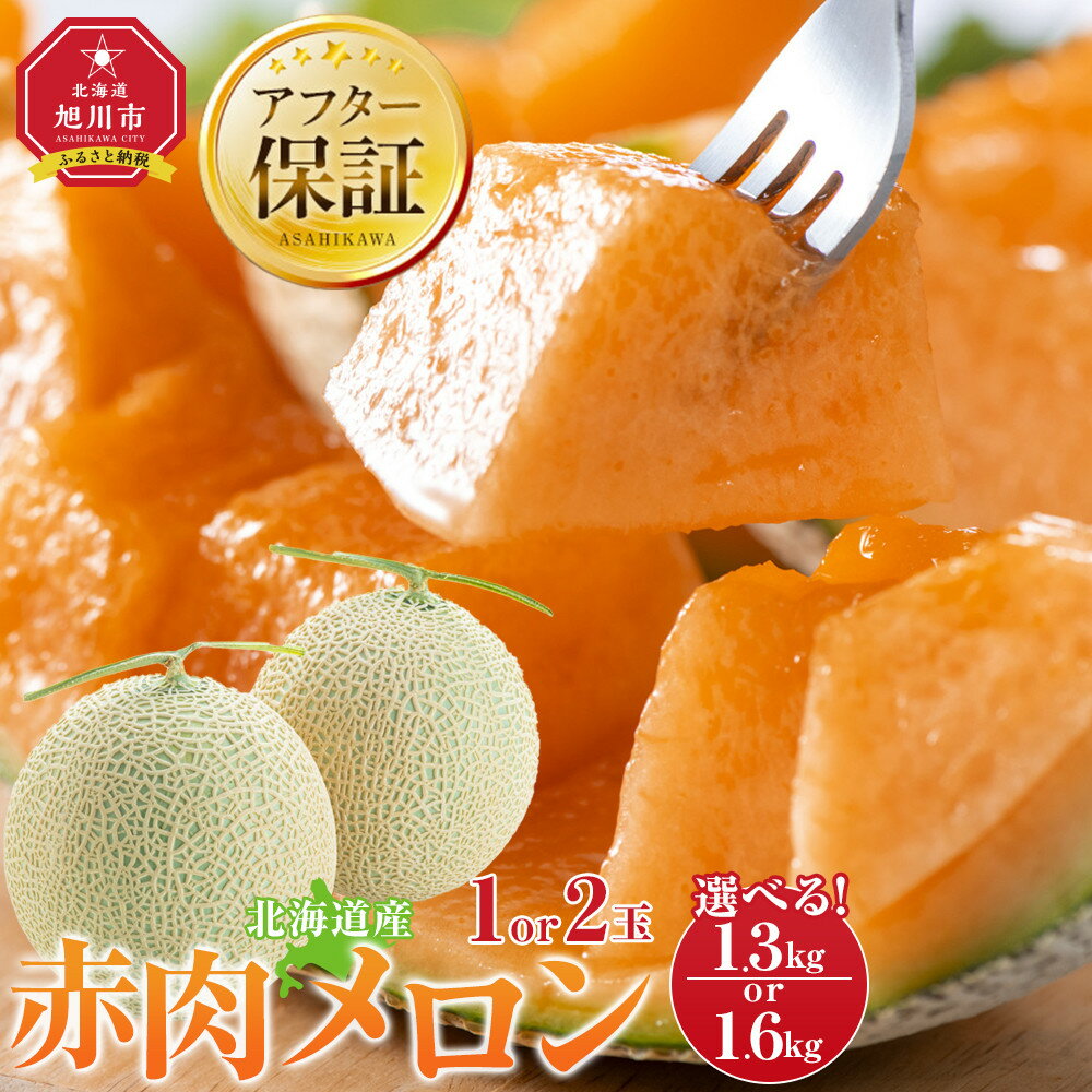 【先行予約】 北海道産赤肉メロン約1.6kg×2玉 (2024年7月中旬から発送予定) 【 果物 くだもの フルーツ 】 | メロン 赤肉 果物 フルーツ 糖度 2玉 デザート 旭川市ふるさと納税 北海道ふるさと納税