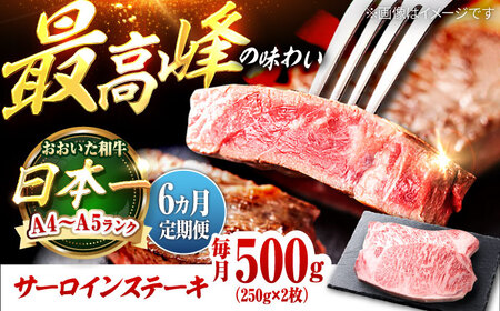 【全6回定期便】おおいた和牛 サーロインステーキ 500g (250g×2枚) サーロインステーキ[AREF136]