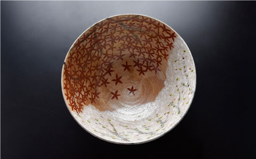 【波佐見焼】北大路魯山人写「色絵雲錦大鉢」 ボウル 陶器 食器【利左エ門窯】 [QB31]