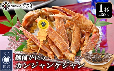 【先行予約】越前がに カンジャンケジャン 1杯（約300g） 韓国海鮮料理【冷凍 人気 グルメ】【2025年2月上旬より順次発送】 [e04-c014]