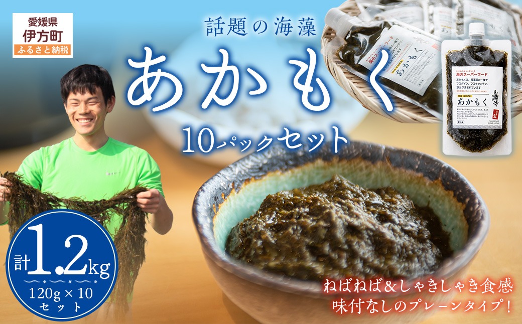 【話題の海藻】あかもく120g×10パックセット IKTB033