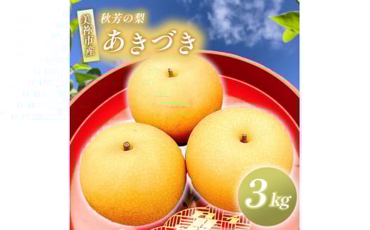 あきづき 3kg 先行予約 (2025年9月下旬～発送予定) | フルーツ 果物 くだもの 梨 なし ナシ 3キロ 特産品 山口県 山口 美祢市 美祢 秋芳 秋芳町 カルスト台地 期間限定