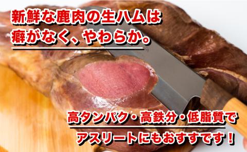 訳あり 超 特大 骨付き 鹿 もも 肉 ハム 3kg まるごと 1本 ジビエ ワインに合う 下関 山口