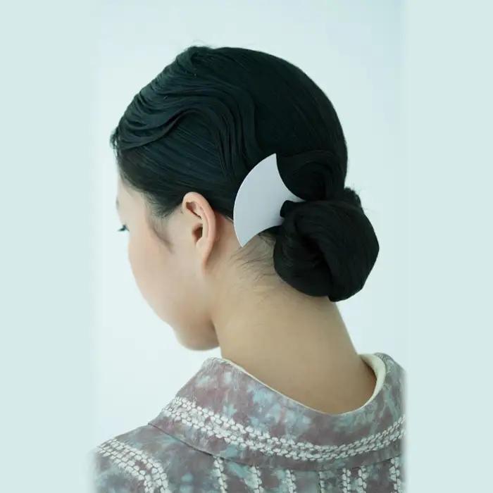 CooZEN かんざし / 四季「白橡」 / 1個 ／ 簪 和モダン アクセサリー ミニマルデザイン シンプル 軽量 アルミ製 アルマイト加工 和装 洋装兼用 着物 浴衣 ヘアアクセサリー 日本製 上