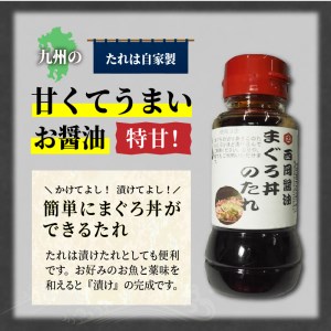 【全3回定期便】鷹島産本まぐろ 赤身と中トロ合わせて1kg　まぐろ丼たれ付き【K32-001】（本マグロ 本まぐろ 本鮪 鮪 マグロ 鷹島産 海鮮 まぐろ 漬け丼 魚介類 中トロ 赤身 松浦 海鮮丼 