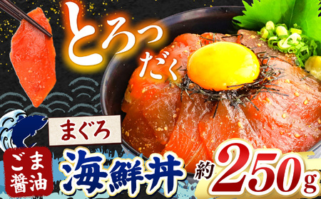 "とろだく” ごま醤油 海鮮丼 まぐろ 約 250g | 熊本県 和水町 くまもと なごみ 魚 海鮮 肥後 海鮮丼 スライス 冷凍 漬け さかな 漬け丼 小分け 数量限定 人気 熊本県 熊本