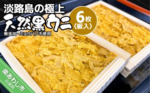 ★予約受付★【無添加・ミョウバン不使用・期間/数量限定】淡路島の極上ウニ！天然黒ウニ（板入６枚）◆３月中旬以降発送開始