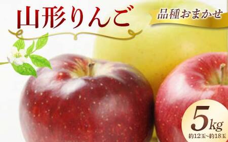 《2025年 先行予約》 山形県産 りんご 約5kg（約12～18玉） 品種おまかせ（赤色と黄色もおまかせ） フルーツ 果物 FSY-2073