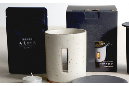 【美濃焼】茶香炉 さのか（粉引/白）【株式会社ロロ】美濃白川茶 インテリア おしゃれ  アロマ リビング 玄関 癒し [MBZ006]