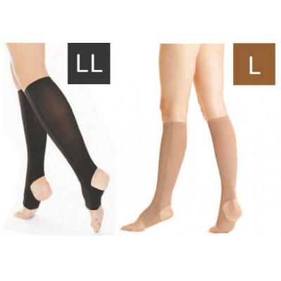ふるさと納税 小矢部市 キュッとひきしめレッグシェイパー2枚セット(黒・LLサイズ、ベージュ・Lサイズ)