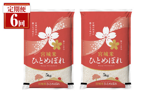 ＜隔月定期便＞ 【全6回】 宮城県登米市産 ひとめぼれ 合計60kg(10kg×6回) 2ヶ月毎 精米 お米 おこめ 米 コメ 白米 ご飯 ごはん おにぎり お弁当 ブランド米 頒布会【登米ライスサービス株式会社】tm159