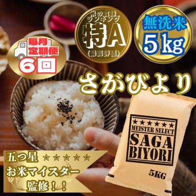 ふるさと納税 大町町 【毎月定期便】【無洗米】さがびより5kg(大町町)全6回