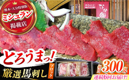 【6回定期便】熊本 馬刺し「なか園」赤身馬刺し 約300ｇ【有限会社スイートサプライなかぞの】[ZBV072]