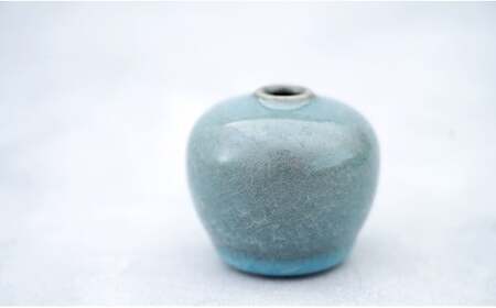有田焼 貫入 一輪挿し(小) 【 茂正工房 】 梶原大敬 陶器 花瓶 一輪挿し 青磁 手作り 作家もの インテリア ak049