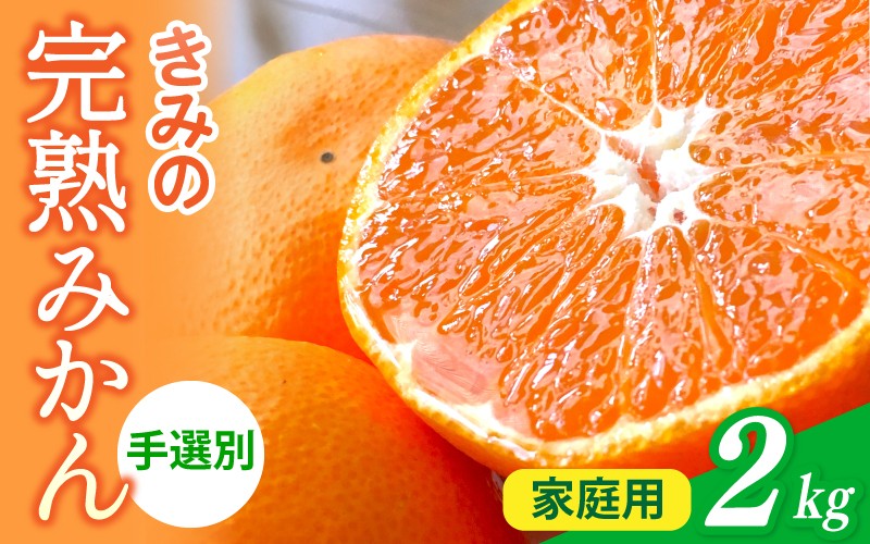 
             あま～い！ カツオの有機肥料が味の決め手！ 「きみの完熟ミカン」 約2kg (15~25個程度) サイズ混合 2S~L ご家庭用(秀優混合) 紀美野町産 /みかん ミカン 柑橘 和歌山県 有機 手選別 【kmf010A】
          