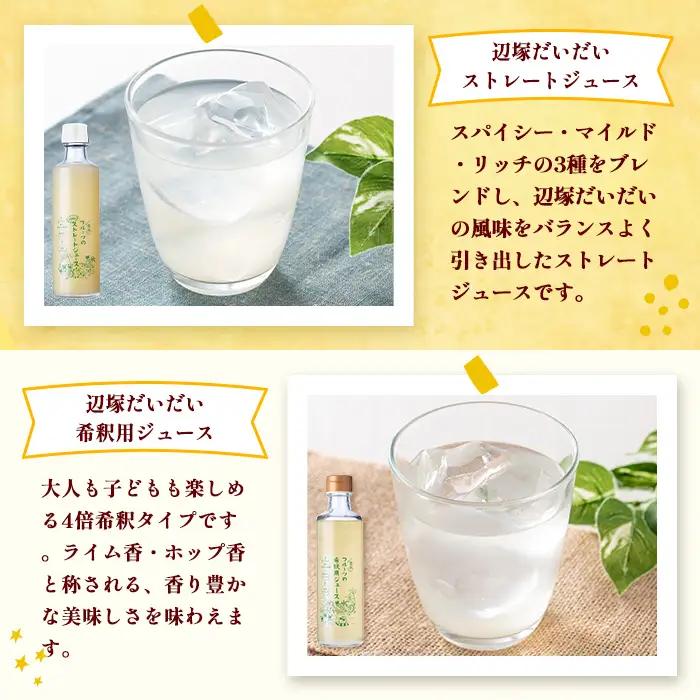 【A83009】辺塚だいだい(生果汁・希釈用) ジュース セット 鹿児島 国産 フルーツ 果物 果実 果汁 ドリンク ストレートジュース 飲み比べ 辺塚だいだい みかん 蜜柑 ギフト 【農地所有適格法